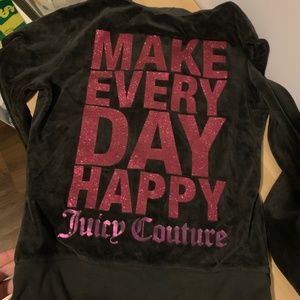 VINTAGE Juicy Couture Velour Zip-up Sweater